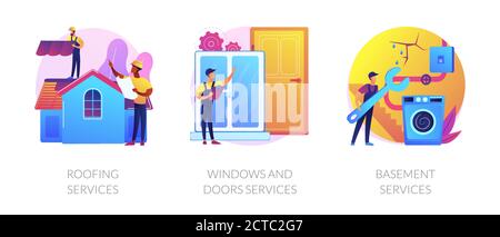 Metafore di ristrutturazione domestica Illustrazione Vettoriale