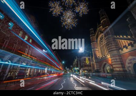 Sloane Square a Christmas, Londra, Regno Unito Foto Stock