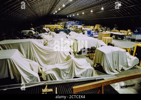 Il Museo della Scienza di Londra ospita una collezione di veicoli e mostre museali attualmente non esposte a South Kensington o in prestito in una serie di portaerei a Wroughton, nel Wiltshire. 06 novembre 1992. Foto: Neil Turner Foto Stock