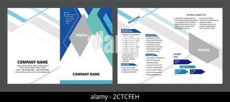Business Company copertina e dima interna della brochure Illustrazione Vettoriale