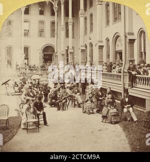 Piazza posteriore, da Lawn, U.S. Hotel, Saratoga., Baker & Record (ditta), New York (Stato), Saratoga Springs (N.Y Foto Stock