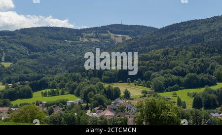 Paesaggi idilliaci intorno alla Foresta Bavarese all'inizio dell'estate Foto Stock