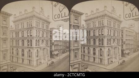 Angolo di Leonard St. Su Broadway. Il New York Life Insurance Building. Guardando la strada., New York Life Insurance Company, 1870?-1925?, New York (state), New York (N.Y.), New York, Manhattan (New York, N.Y.), Broadway (New York, N.Y Foto Stock