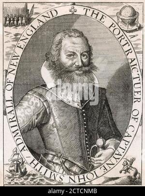 JOHN SMITH (1580-1631) soldato inglese, esploratore e governatore coloniale Foto Stock