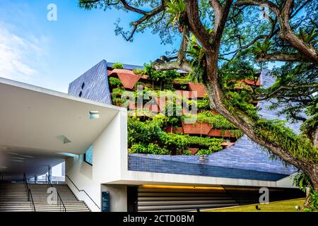 Vista esterna del Museo di Storia Naturale Lee Kong Chian, della Facoltà di Scienze, dell'Università Nazionale di Singapore. Foto Stock