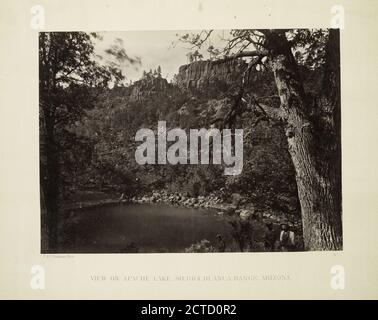 N. 2. Vista sul lago Apache, Sierra Blanca Range, Arizona., immagine fissa, fotografie, 1873, Wheeler, George M. (George Montague), 1842-1905, indagini geografiche a ovest del 100th Meridian (Stati Uniti), o'Sullivan, Timothy H. (1840-1882 Foto Stock