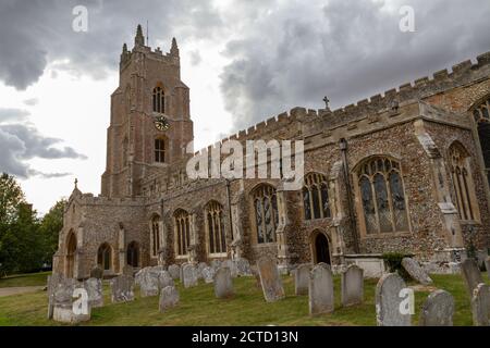 St Mary la chiesa anglicana della Vergine a Stoke da Nayland, Suffolk, Regno Unito. Foto Stock