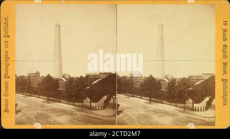 Bunker Hill Monument, Boston, Mass., immagine fissa, Stereographs, 1850 - 1930, Cremer, James (1821-1893 Foto Stock