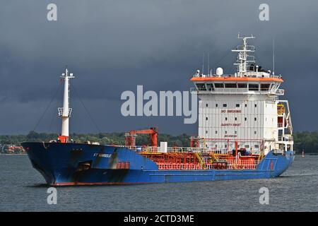 St Marseille entrando Holtenau chiuse / canale Kiel Foto Stock