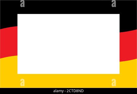 Bandiera tedesca con spazio vuoto per il tuo testo. Illustrazione Vettoriale