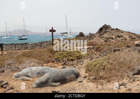 Paesaggi dell'Isla de Lobos (Spagna). / Ana Bornay Foto Stock