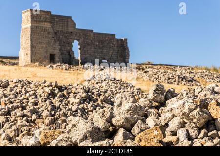 Acinipo, Spagna. Rovine dell'antica città romana di Acinipo, nei pressi di Ronda, Foto Stock