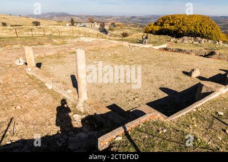 Acinipo, Spagna. Rovine dell'antica città romana di Acinipo, nei pressi di Ronda, Foto Stock