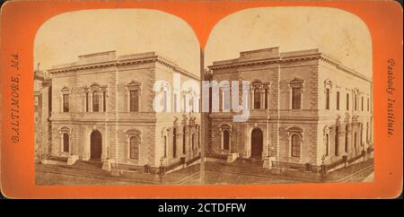 Peabody Institute. Baltimora, M.D., fermo immagine, Stereografi, 1850 - 1930 Foto Stock