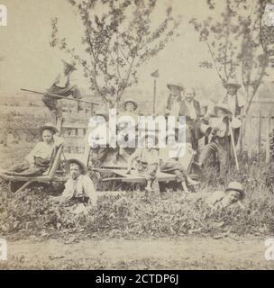 Group of Shakers., Irving, James E. (1818-1901), Shakers, New York (state Foto Stock