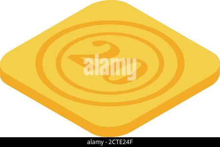 Icona del simbolo a stella, stile isometrico Illustrazione Vettoriale