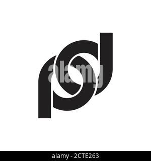 lettera pd vettore del logo della catena collegata Illustrazione Vettoriale