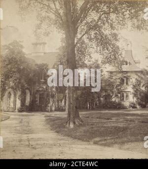 Casa e tomba di Irving., Chase, W. M. (William M.) (circa 1818-1901), Irving, Washington, 1783-1859, Sunnyside (Tarrytown, N.Y.), 1870, New York (state), Sleepy Hollow (N.Y.), Tarrytown (N. Y Foto Stock