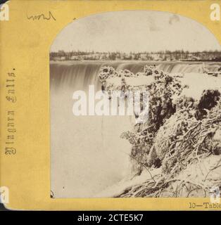 Table Rock e parte delle Horse Shoe Falls in inverno, New York (Stato), Niagara Falls (N.Y. e ONT Foto Stock