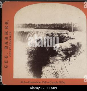 Horseshoe Fall, Canada Side., Barker, George (1844-1894), New York (state), Niagara Falls (N.Y. e Ont.), Ontario Foto Stock