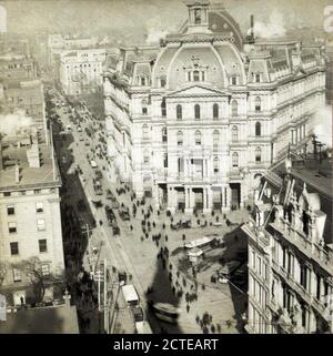 Broadway e ufficio postale, New York., Kilburn Brothers, New York (Stato), New York (N. Y.), New York, Manhattan (New York, N. Y Foto Stock