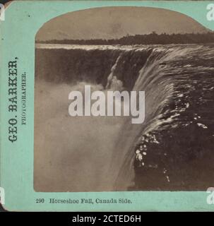 Horseshoe Fall, Canada Side., Barker, George (1844-1894), New York (state), Niagara Falls (N.Y. e Ont.), Ontario Foto Stock