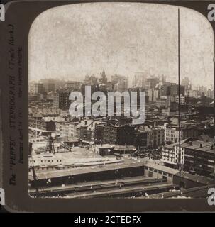 New York da Brooklyn Bridge., 1901, New York (state), New York (N. Y.), Manhattan (New York, N. Y.), New York, South Street (New York, N. Y Foto Stock