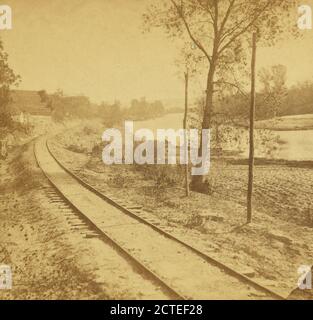 Vista sul fiume Kansas, a Fort Riley, Kansas, 420 miglia a ovest di St. Louis, Mo., Gardner, Alexander (1821-1882), 1867, Kansas River (Kan.), Fort Riley (Kan Foto Stock