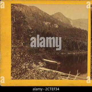 Vista dal lago Echo, Kilburn Brothers, Canyons, New Hampshire Foto Stock