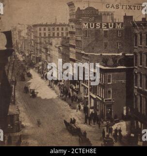 Broadway da Houston Street, guardando a nord. Winter., 1860, New York (state), New York (N.Y.), New York, Broadway (New York, N.Y.), Manhattan (New York, N. Y Foto Stock