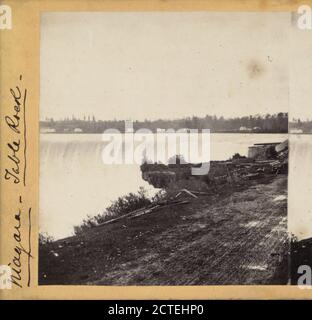 Table Rock, vicino al bordo di Horse Shoe Fall, Canada Side., 1864, New York (state), Niagara Falls (N.Y. e ont Foto Stock