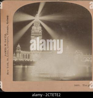 The Great Search Light and Electric Tower, Pan American Exposition., Kilburn, B. W. (Benjamin West) (1827-1909), Pan-American Exposition (1901 : Buffalo, N.Y.), New York (state), Buffalo (N. Y Foto Stock