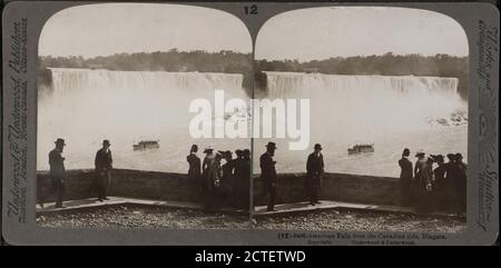 Cascate americane dal lato canadese, Niagara., Underwood & Underwood, 1895, New York (state), Niagara Falls (N.Y. e Ont.), Niagara Falls Foto Stock