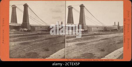 Niagara - Ponte sospeso, dal lato Canada., Soule, John P. (1827-1904), New York (Stato), Niagara Falls (N.Y. e ont Foto Stock