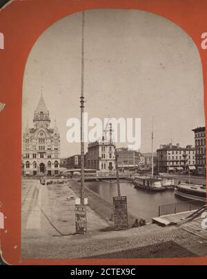 Vista generale (Clinton Square), Syracuse, New York, 1875, New York (state), Syracuse (N. Y.), Erie Canal (N. Y Foto Stock