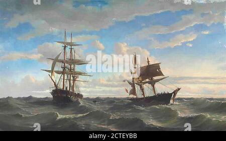 Heemskerk Van Beest Jacob Eduard Van - l'ultimo schiavo Nave - Scuola Olandese - XIX secolo Foto Stock