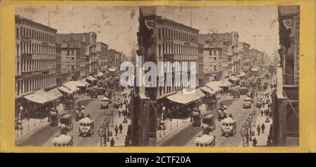 Broadway, guardando a nord da Houston Street., 1860, New York (state), New York (N. Y.), New York, Broadway (New York, N. Y.), Manhattan (New York, N. Y Foto Stock