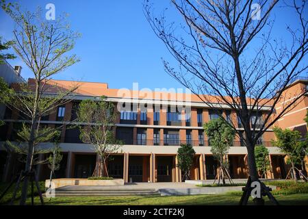 La vista interna del nuovo campus di Harrow International School, una filiale di Harrow, una catena di rinomate scuole internazionali Foto Stock