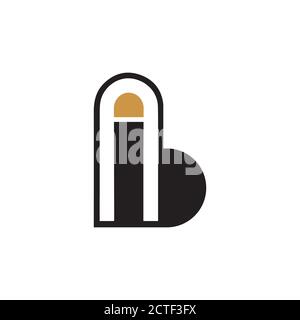Lettera iniziale logo ib o modello di disegno vettoriale bi logo Illustrazione Vettoriale