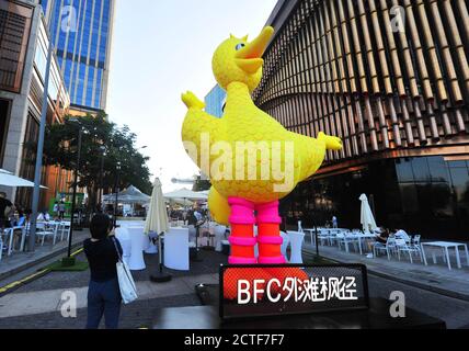 Personaggi della serie televisiva americana Sesame Street per bambini In una mostra a tema dal titolo "FUN ON THE STREET" tenuto al Foto Stock