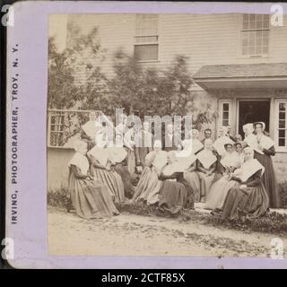 Group of Shakers., Irving, James E. (1818-1901), Shakers, New York (state Foto Stock