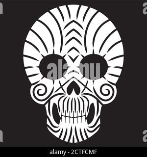 Icona/simbolo del cranio messicano Calavera Illustrazione Vettoriale