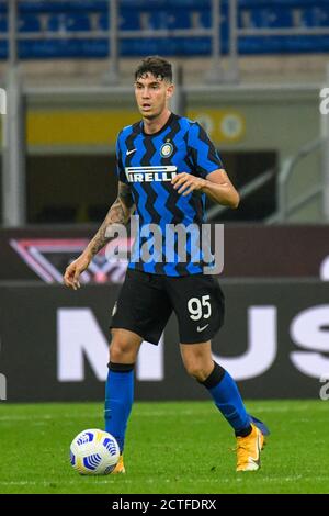 Alessandro Bastoni (Inter) durante FC Internazionale vs Pisa, Calcio Test Match, Milano, Italia, 19 Set 2020 Foto Stock