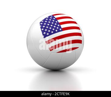 American Volleyball Team (isolato con percorso di ritaglio) Foto Stock