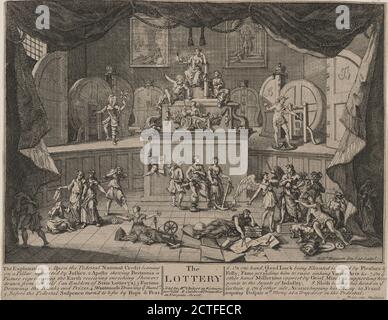 La Lotteria, immagine fissa, stampe, 1724, Hogarth, William, 1697-1764 Foto Stock