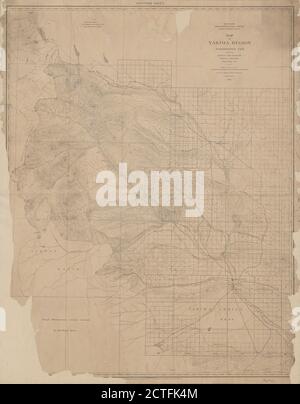 Mappa della regione di Yakima, Washington Ter. , cartografia, Mappe, 1882, Pumpelly, Raphael, 1837-1923, Wilson, A. D., Goode, Richard Urquhart, 1858-1903, Tweedy, Frank, 1854-1937, Julius Bien & Co., Northern Transcontinental Survey Foto Stock