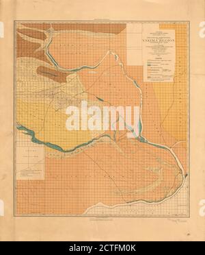 Mappa agricola preliminare della regione di Yakima, Washington Ter. , cartografico, Maps, 1883, Hilgard, Eugene W. (Eugene Woldemar), 1833-1916, Pumpelly, Raphael, 1837-1923, Wilson, A. D., Goode, Richard Urquhart, 1858-1903, Tweedy, Frank, 1854-1937, Northern Transcontinental Survey. Reparto agricolo, Julius Bien & Co Foto Stock