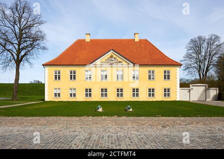 Kommandantgården (Comandante casa), costruito 1725 da Elias David Haüsser/Mathis Wulff; Kastellet, Copenhagen, Danimarca Foto Stock