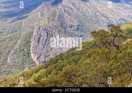 Vista dal Boroka Lookout - Halls Gap, Victori, Australia Foto Stock