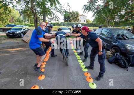 REPARTO TEVERE VIGILI URBANI, CORSO E DIPLOMI Foto Stock